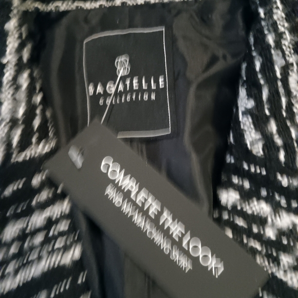 Bagatelle Tweed Black White Old Money Jacket - Picture 7 of 9